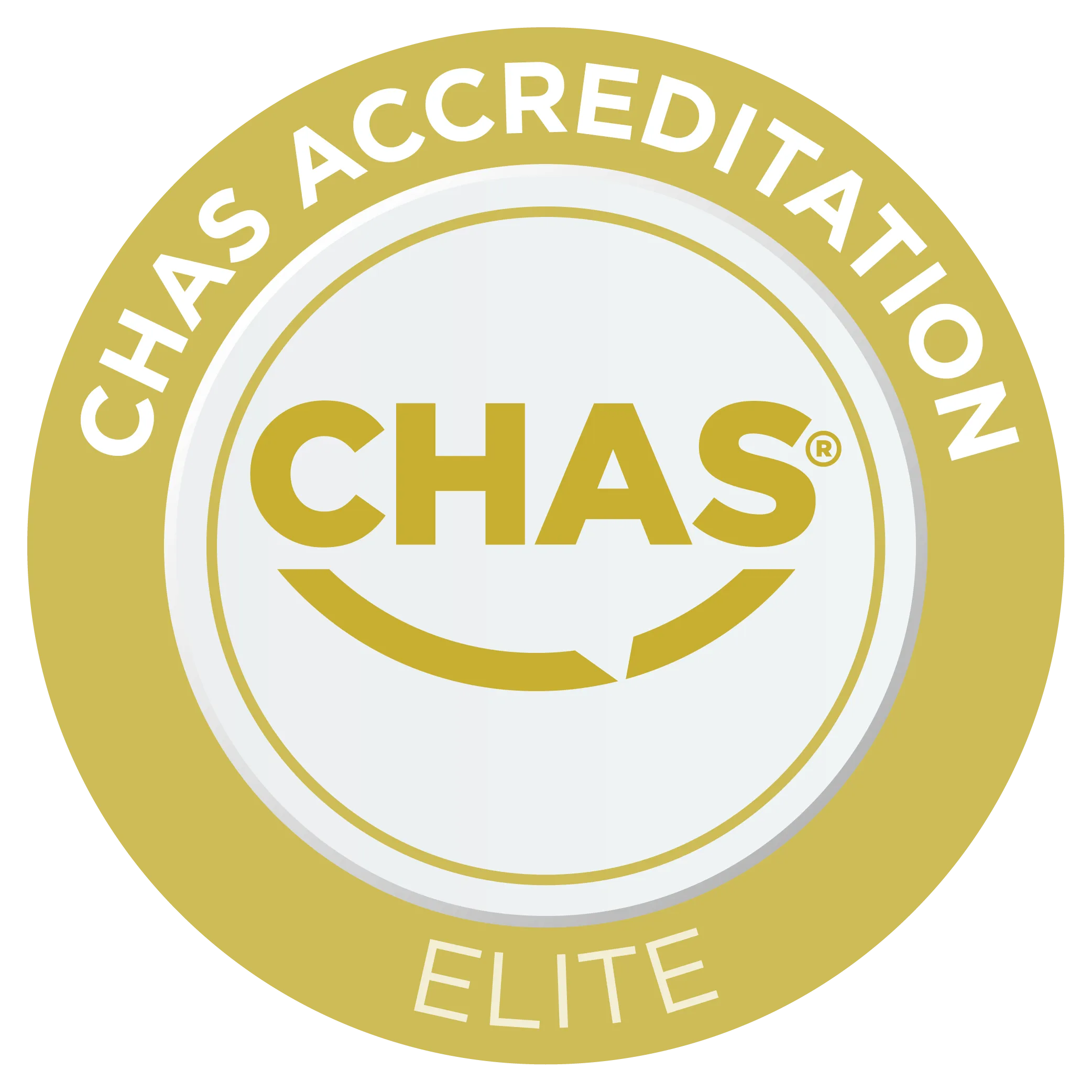 A chas logo with the words chas written below it.